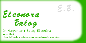 eleonora balog business card