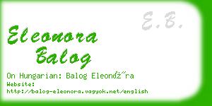 eleonora balog business card